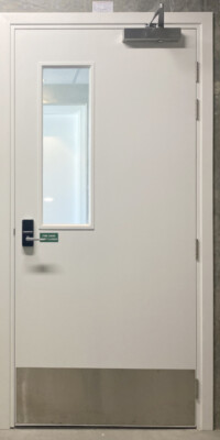 Hallmark Fire Door - White, Single Window,